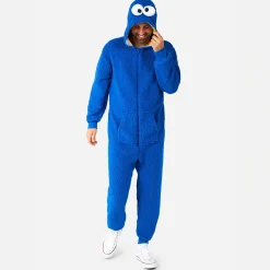 Sesamstraat - Cookie Monster Pluche Onesie voor Volwassenen