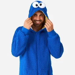 Sesamstraat - Cookie Monster Pluche Onesie voor Volwassenen