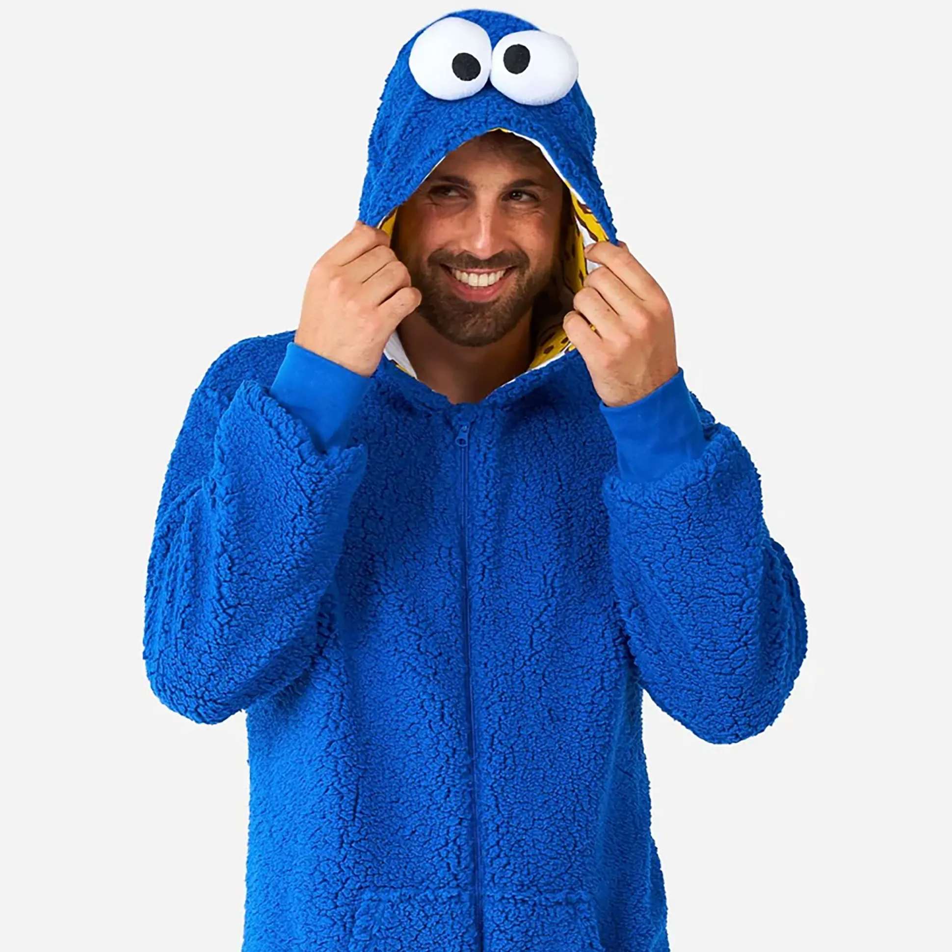 Sesamstraat - Cookie Monster Pluche Onesie voor Volwassenen