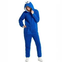 Sesamstraat - Cookie Monster Pluche Onesie voor Volwassenen