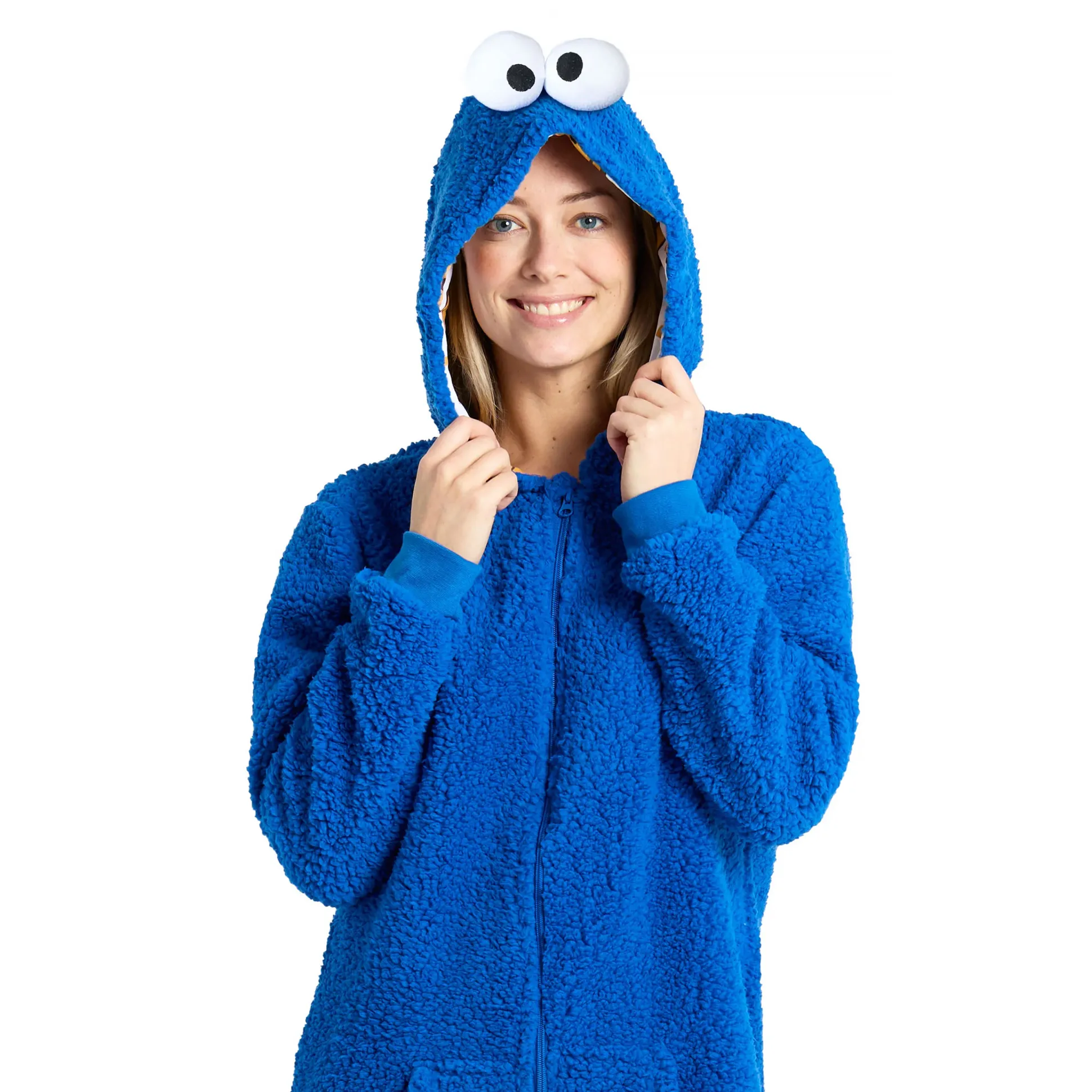 Sesamstraat - Cookie Monster Pluche Onesie voor Volwassenen