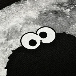 Sesamstraat - Cookie Monster Moonnight T-shirt zwart