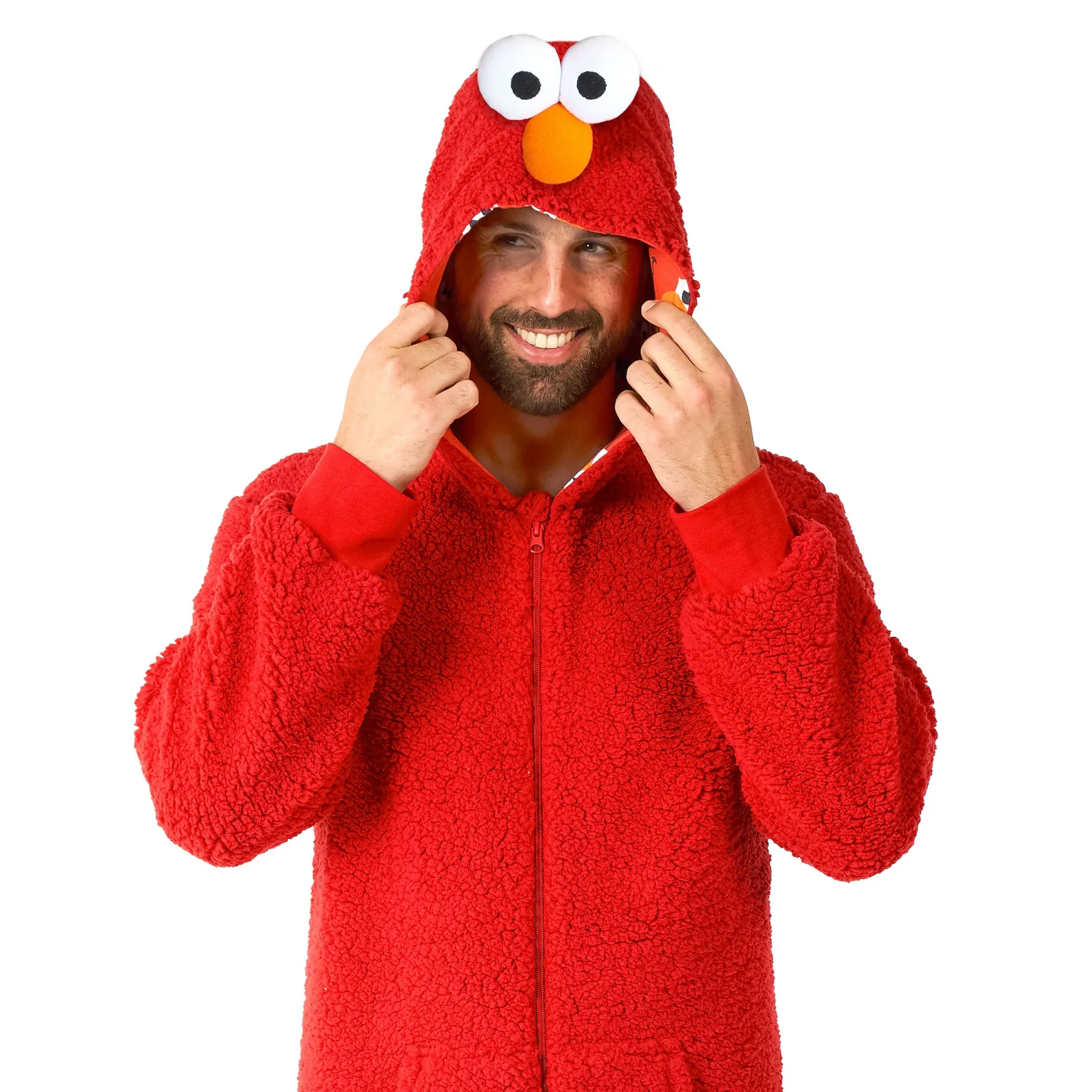 Sesamstraat - Elmo Pluche Onesie voor Volwassenen