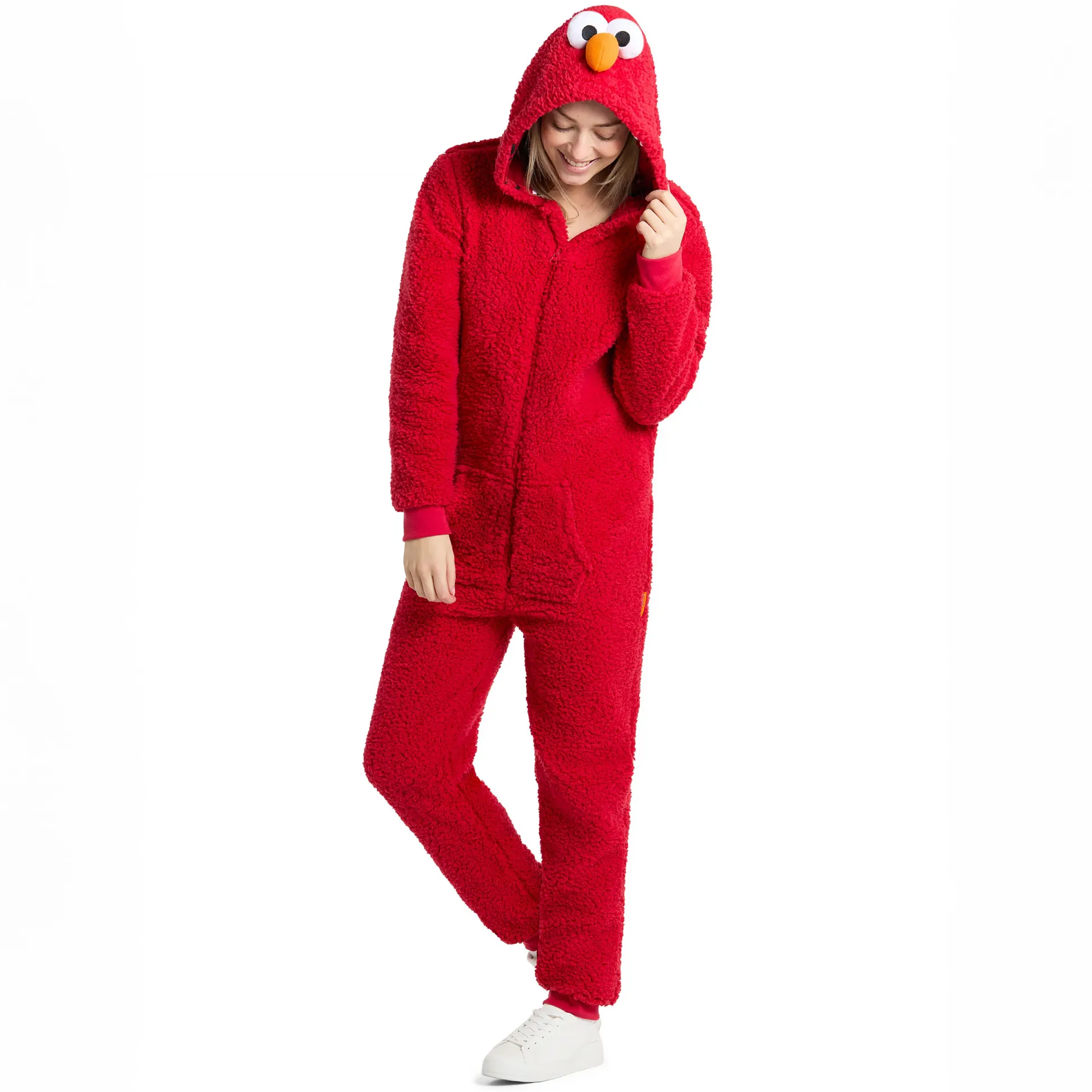 Sesamstraat - Elmo Pluche Onesie voor Volwassenen