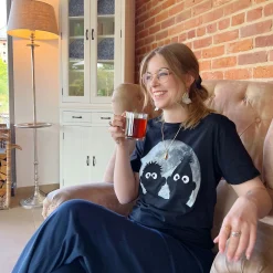 Sesamstraat - Ernie & Bert Moonnight T-shirt zwart