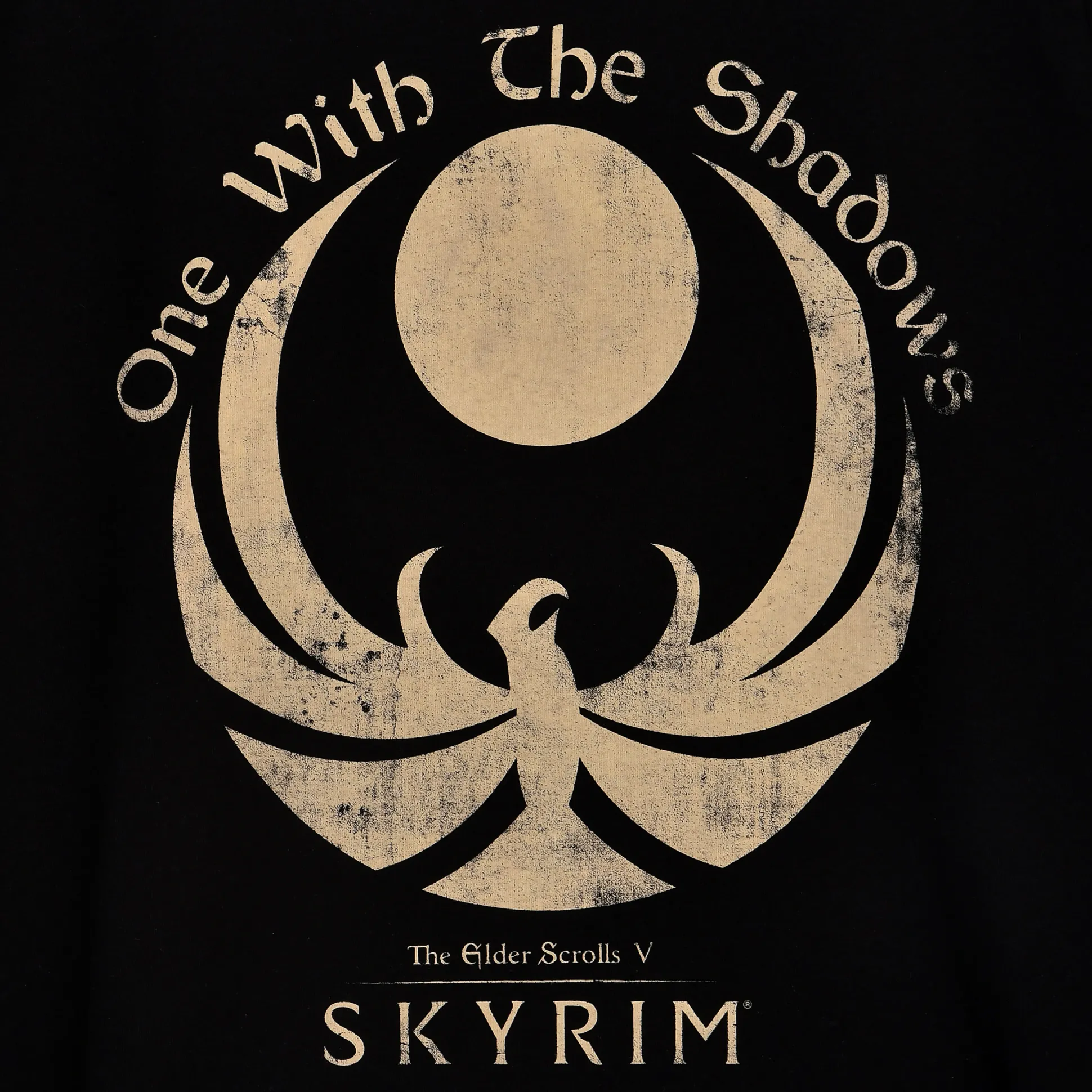 Skyrim - One With the Shadows T-Shirt zwart