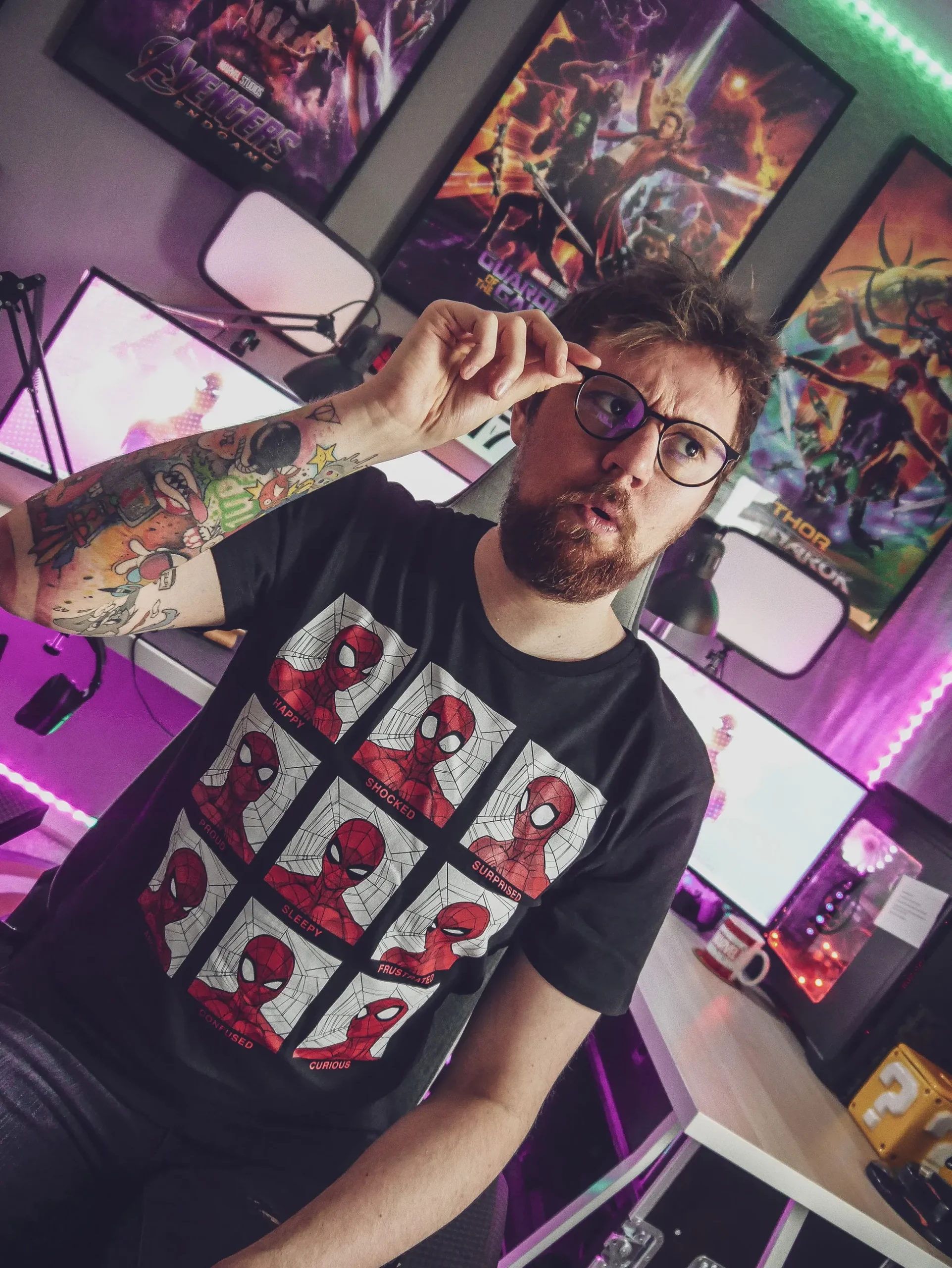 Spider-Man - Emoties T-shirt zwart