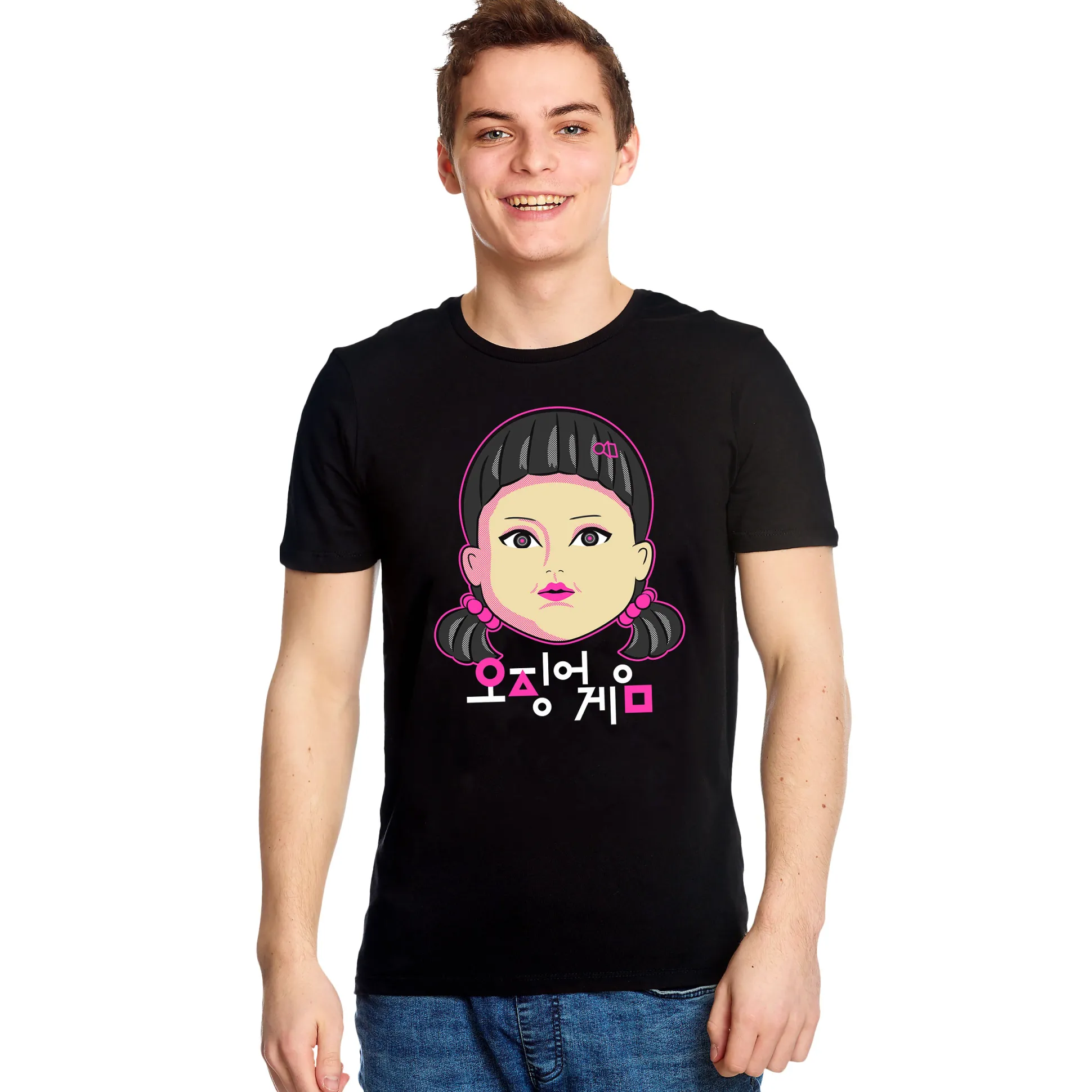 Squid Game - Young-Hee Pop T-Shirt Zwart