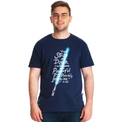 Star Wars - Als je me neerslaat T-Shirt blauw