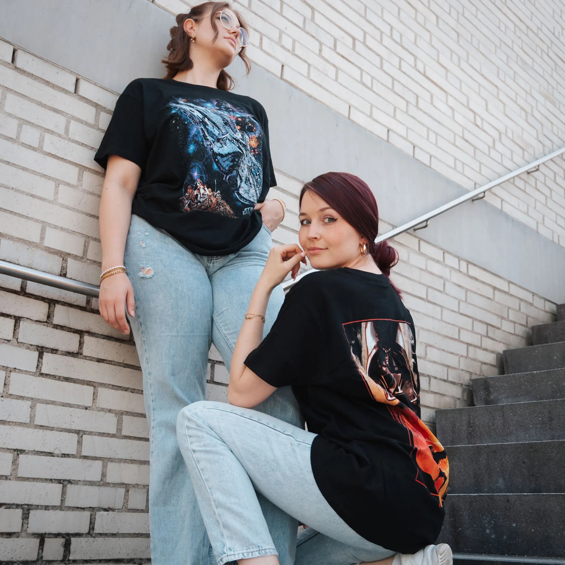 Star Wars - Galaxy Ship Poster T-Shirt zwart