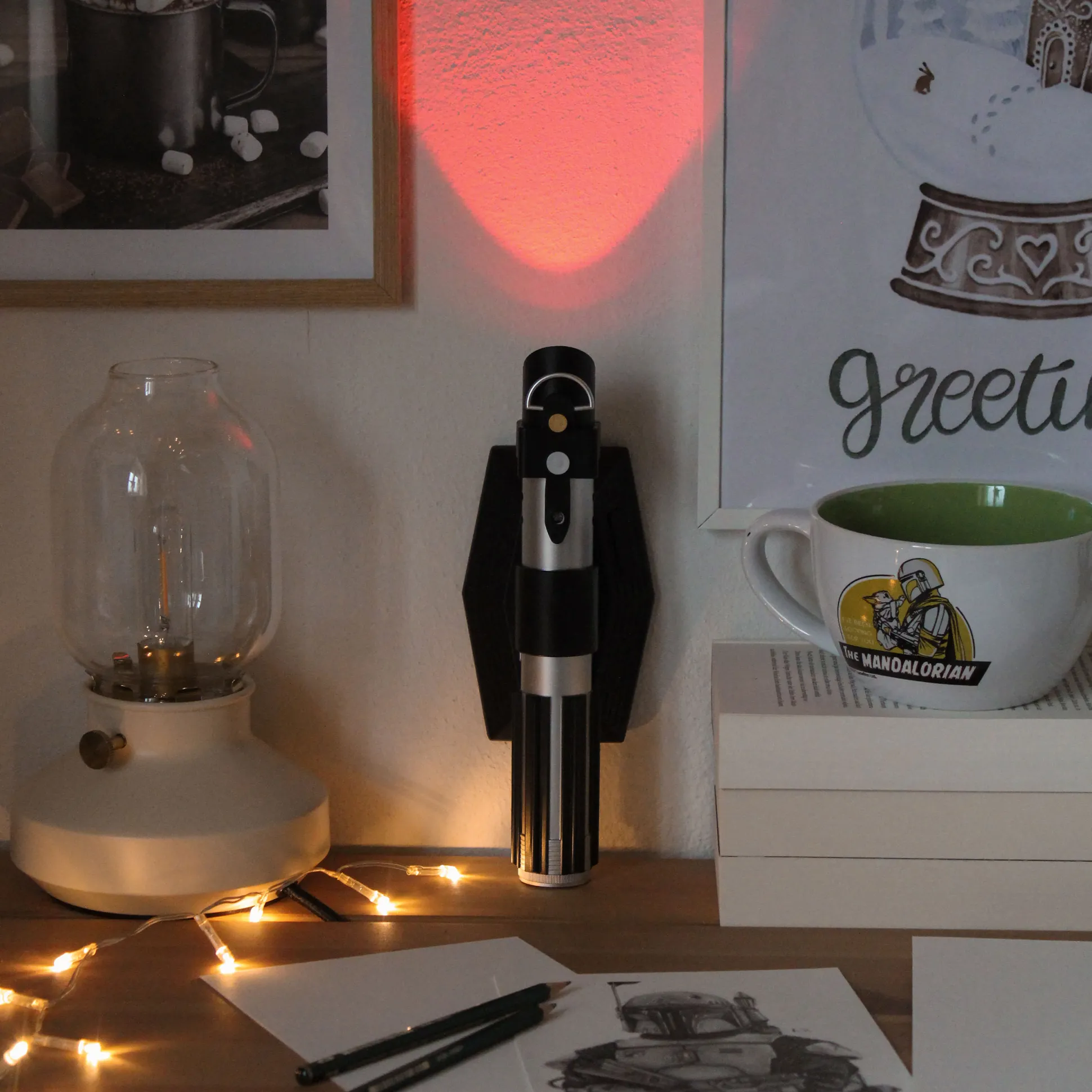 Star Wars - Lightsaber LED Wandlamp met Geluid