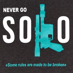 Star Wars - Never Go Solo T-Shirt Grijs