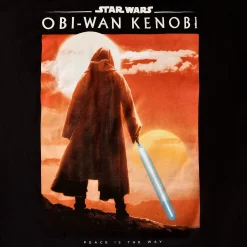 Star Wars - Obi-Wan Peace Is The Way Poster T-Shirt zwart