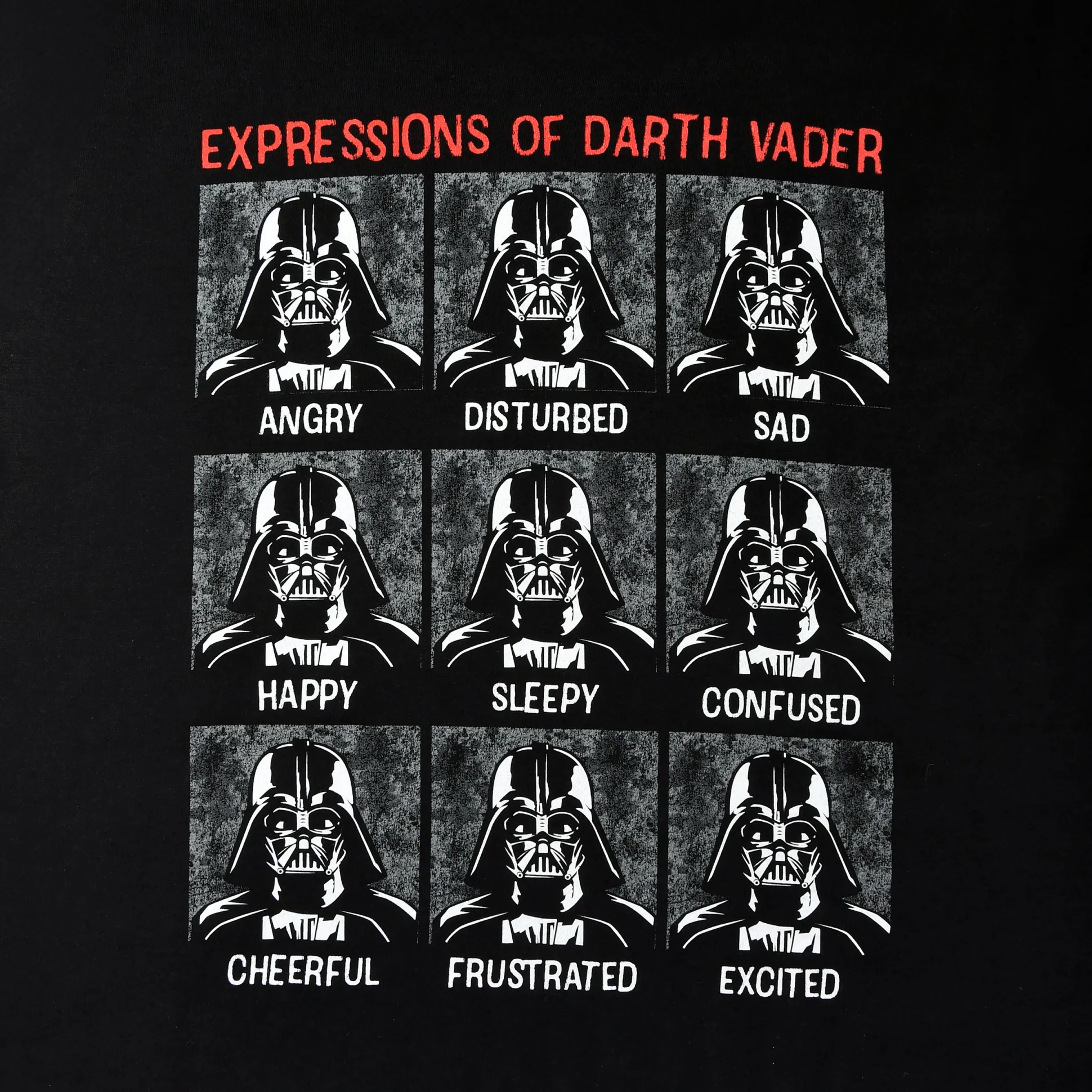 Star Wars - Vader Expressions T-shirt zwart