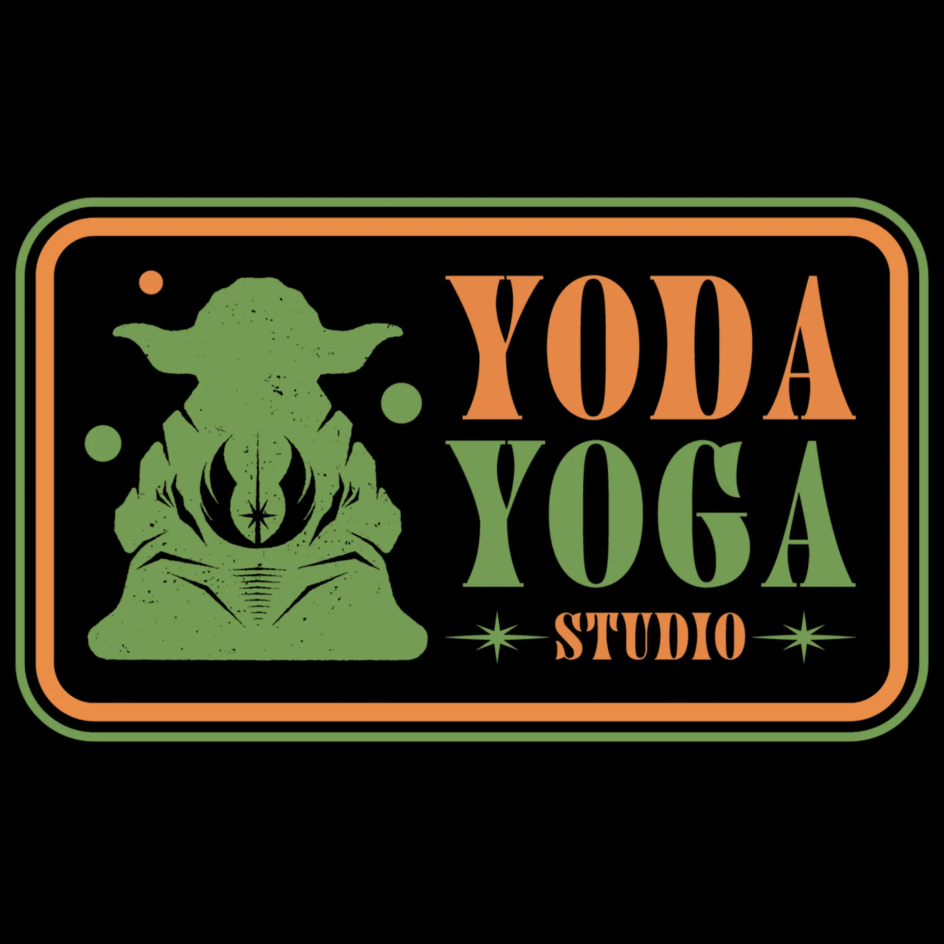 Star Wars - Yoda Yoga Studio T-shirt zwart