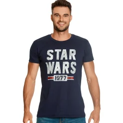 Star Wars van 1977 Distressed T-shirt blauw