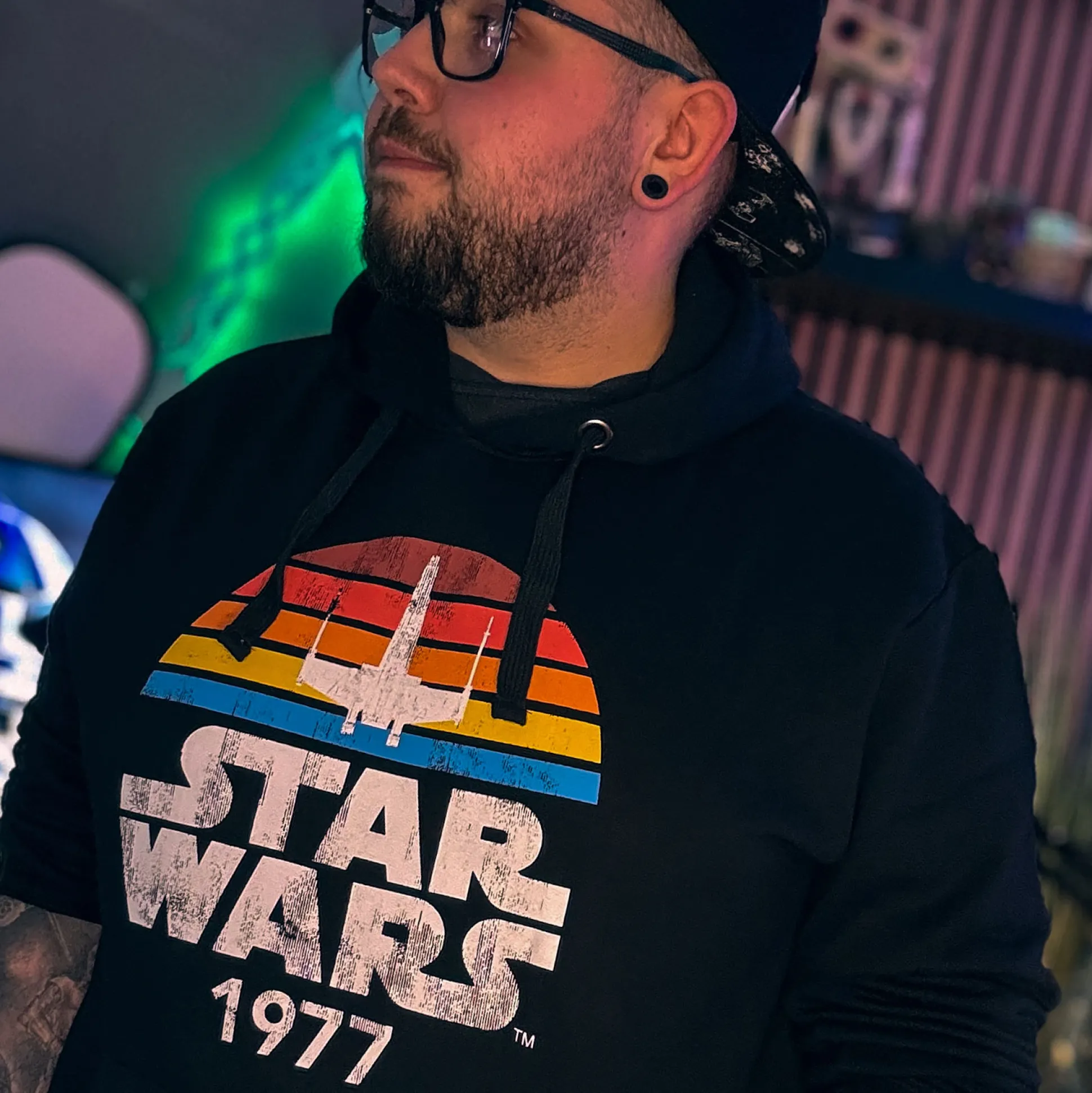 Star Wars van 1977 Retro Hoodie zwart