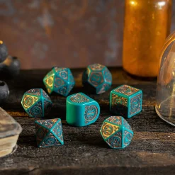 Steampunk Clockwork Nautical Apparatus Modern RPG Dobbelset 7-delig