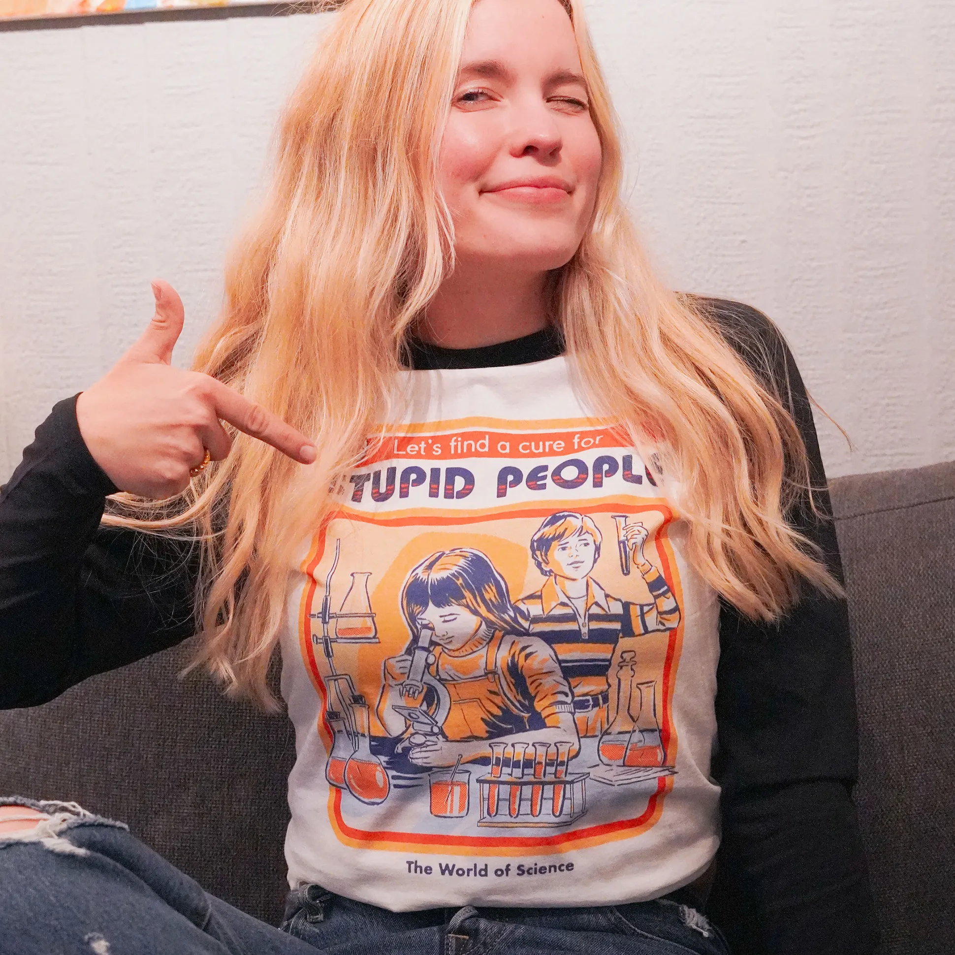 Steven Rhodes - Laten we een geneesmiddel vinden voor domme mensen Longsleeve