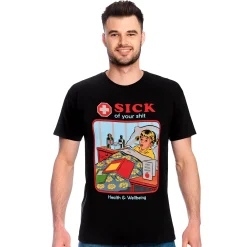 Steven Rhodes - Sick Of Your Shit T-Shirt Zwart