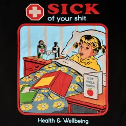 Steven Rhodes - Sick Of Your Shit T-Shirt Zwart