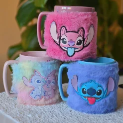 Stitch en Angel mok met pluchen hoes - Lilo & Stitch