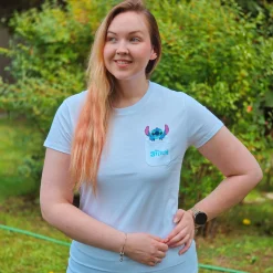 Stitch Pocket T-shirt wit - Lilo & Stitch