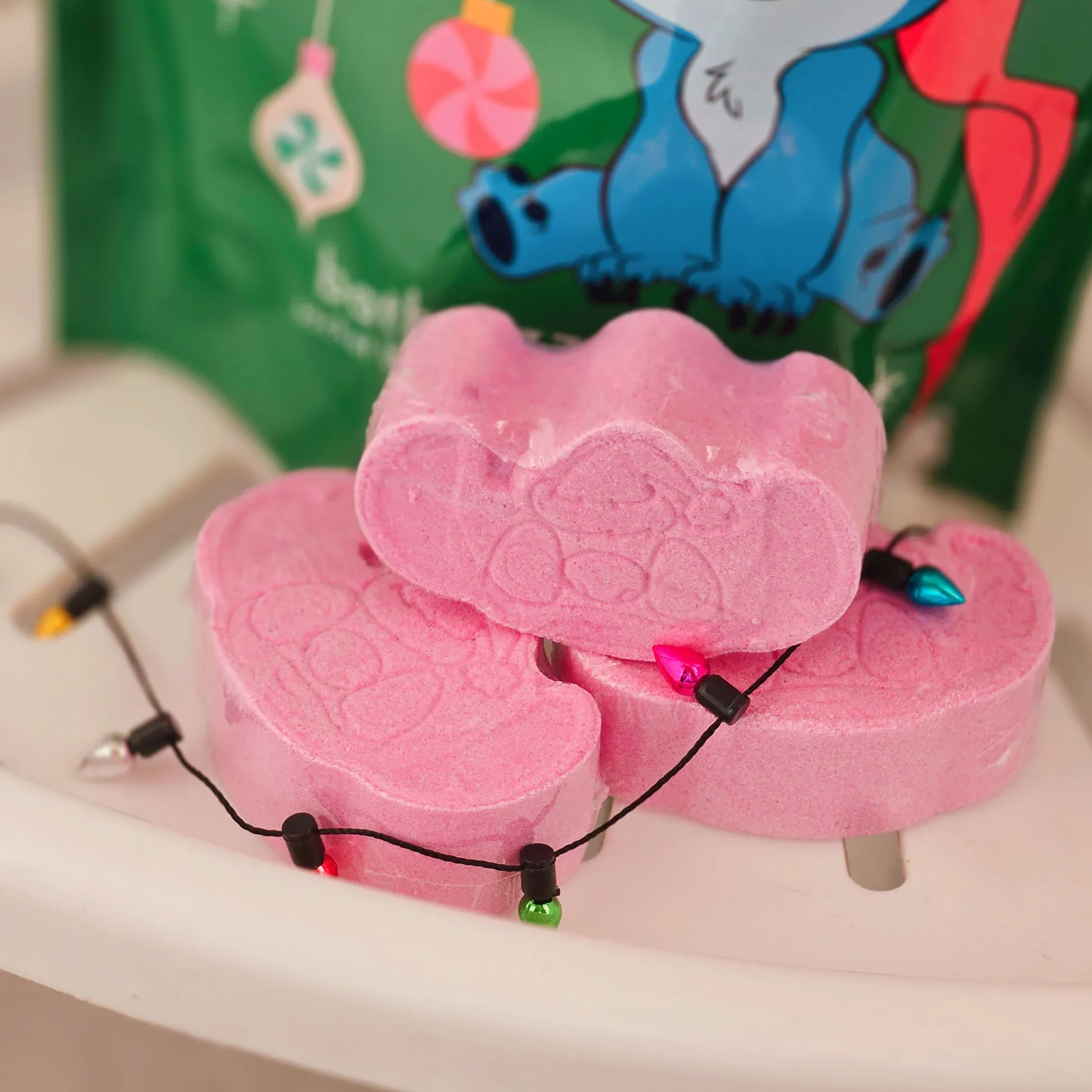 Stitch-mas Set van 6 badbruisballen - Lilo & Stitch