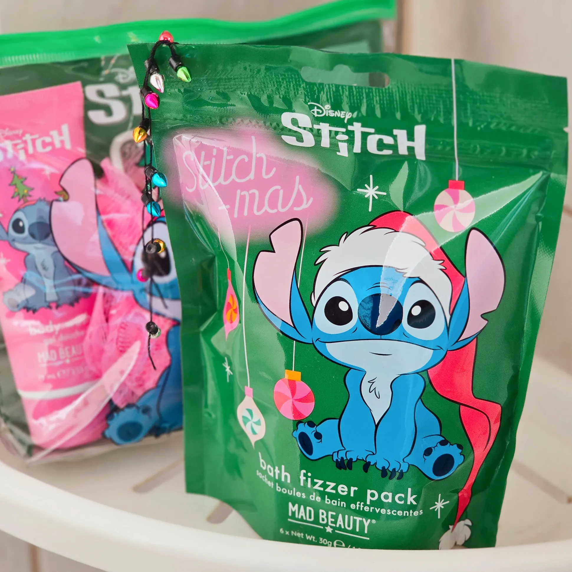 Stitch-mas Set van 6 badbruisballen - Lilo & Stitch