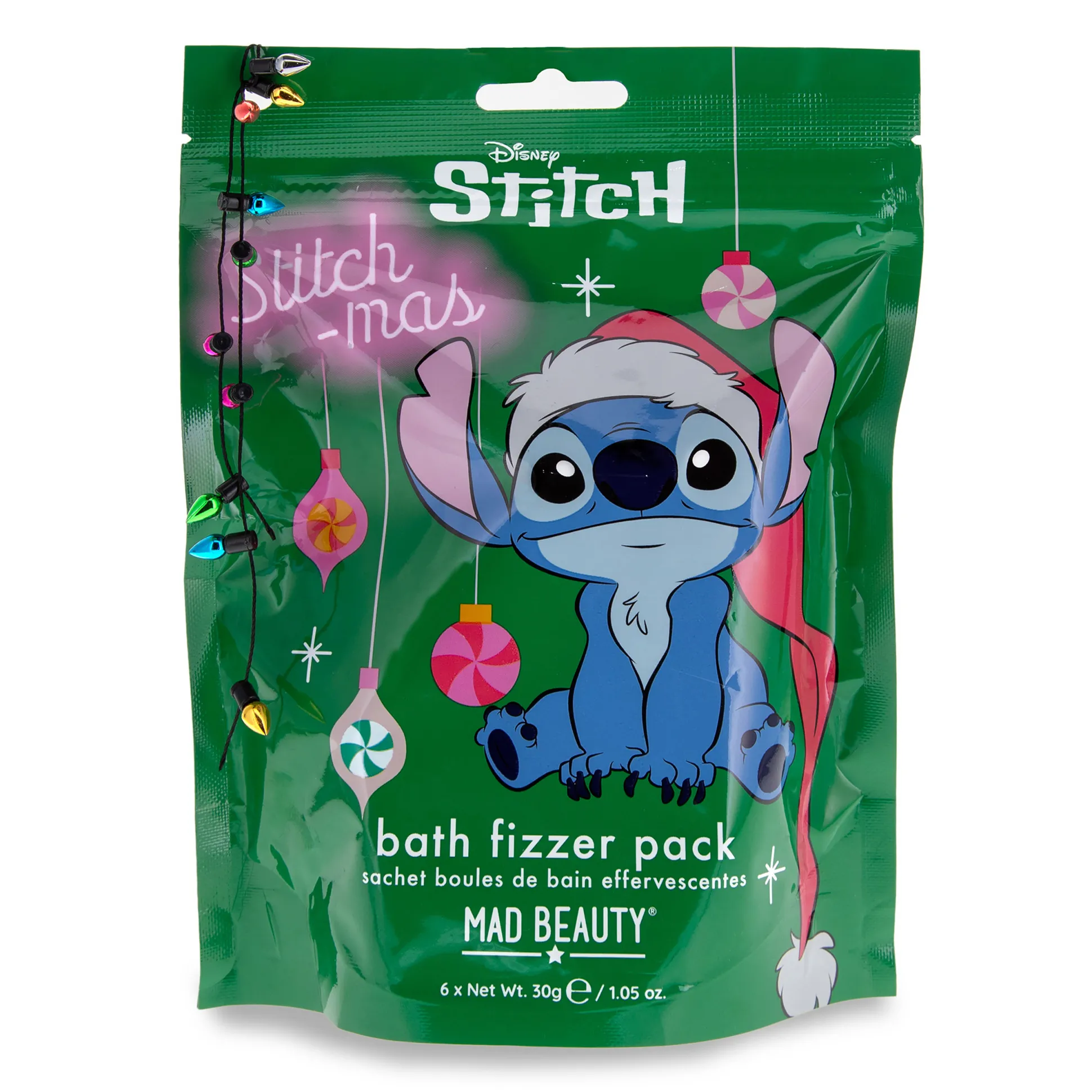 Stitch-mas Set van 6 badbruisballen - Lilo & Stitch