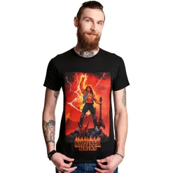 Stranger Things - Eddie Rocks T-shirt zwart