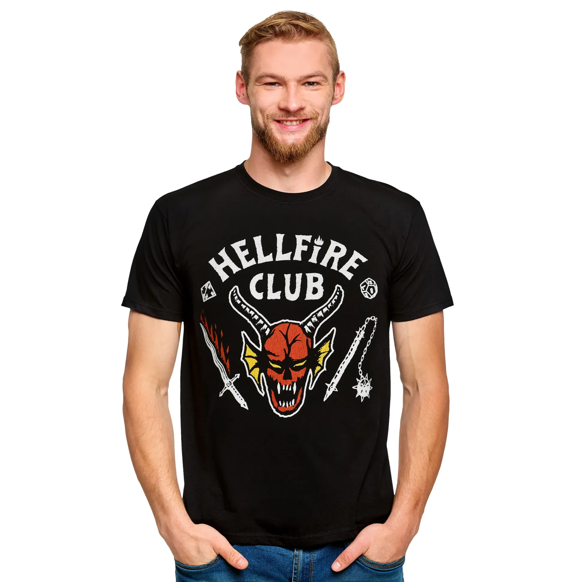 Stranger Things - Hellfire Club Logo T-shirt zwart