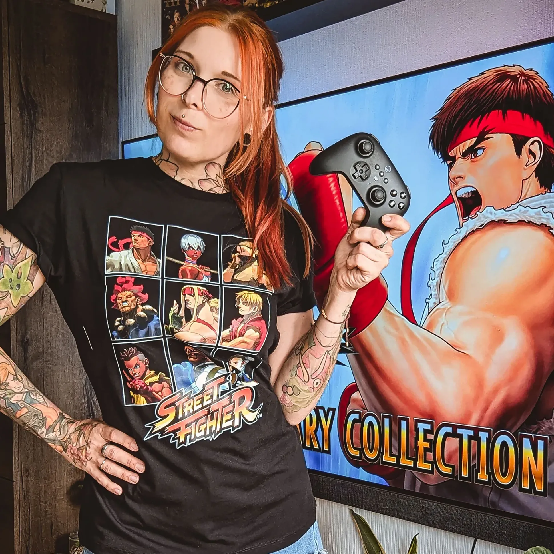 Street Fighter - Karakters T-shirt zwart