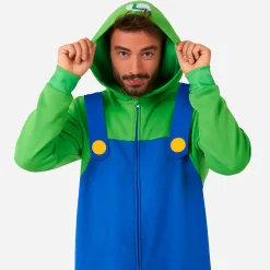 Super Mario - Luigi Onesie voor volwassenen