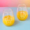 Super Mario - Ster & Super Paddenstoel Glazen Set van 2