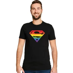 Superman - Pride Logo T-shirt zwart