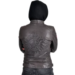 Supernatural - Anti Possession Symbool Leren Jas Dames