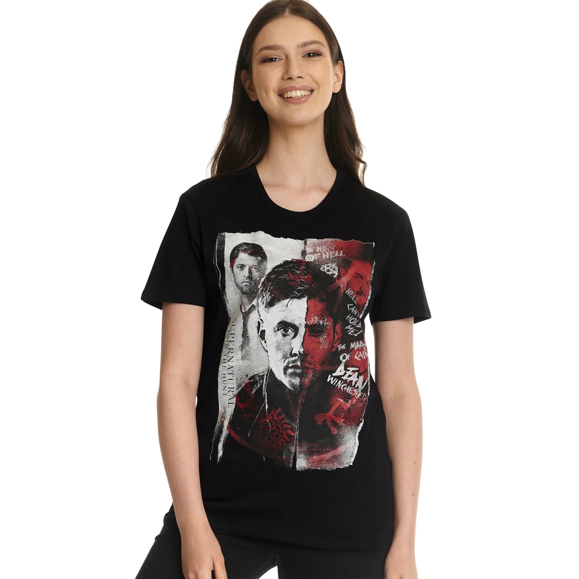 Supernatural - Dean Winchester T-shirt zwart