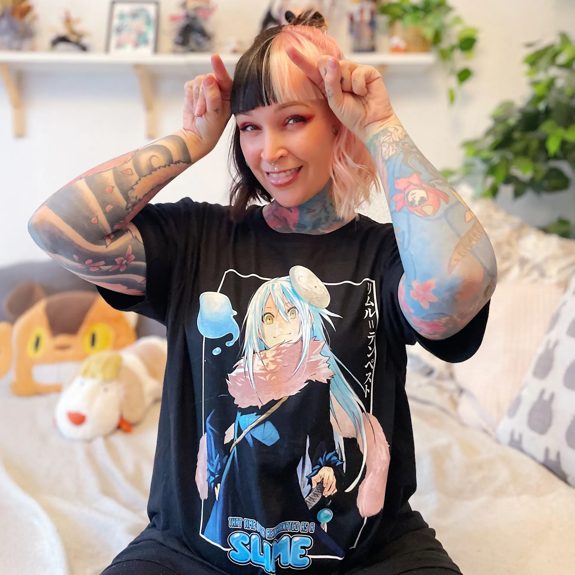 TenSura - Rimuru Poster T-Shirt Zwart