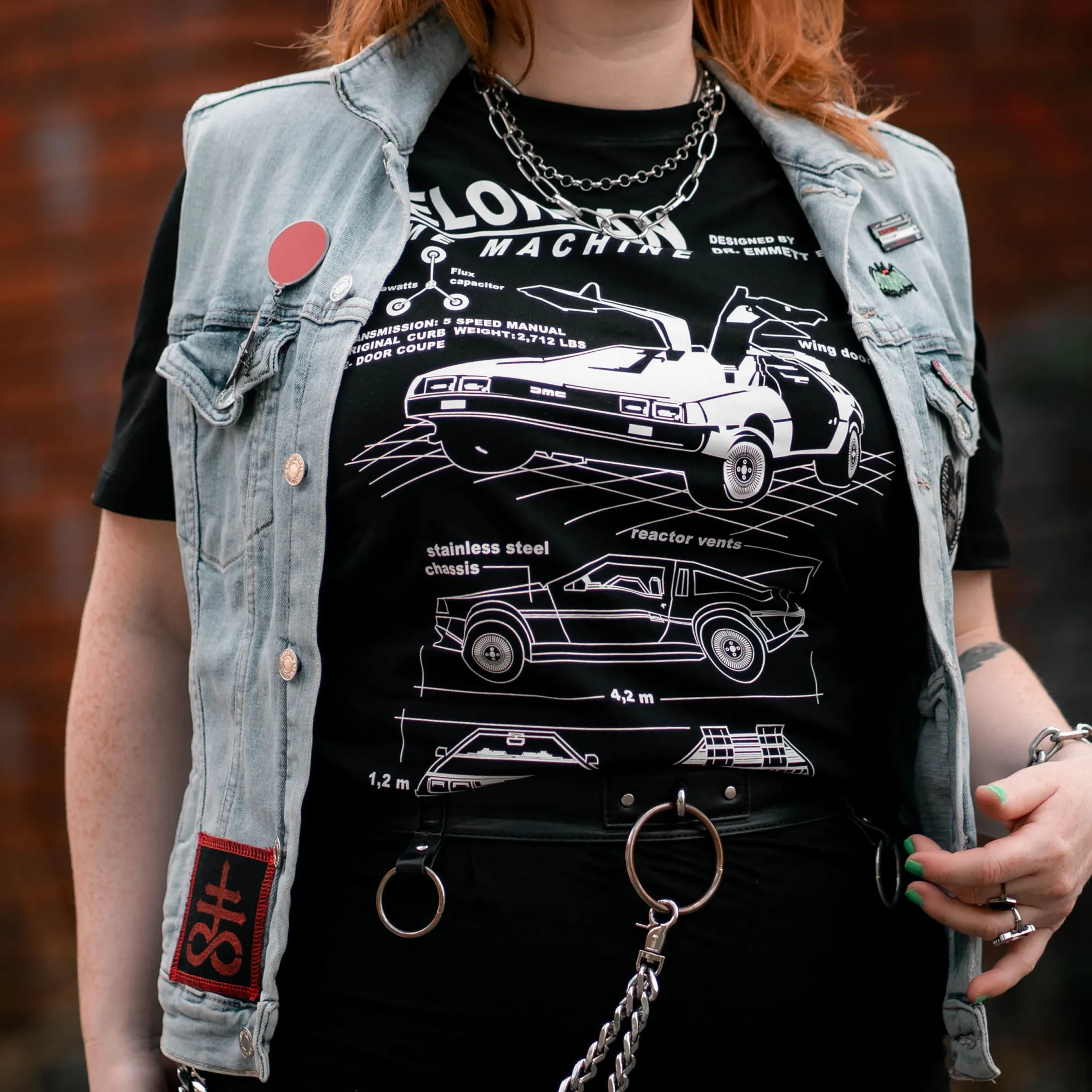 Terug naar de Toekomst - DeLorean T-shirt zwart