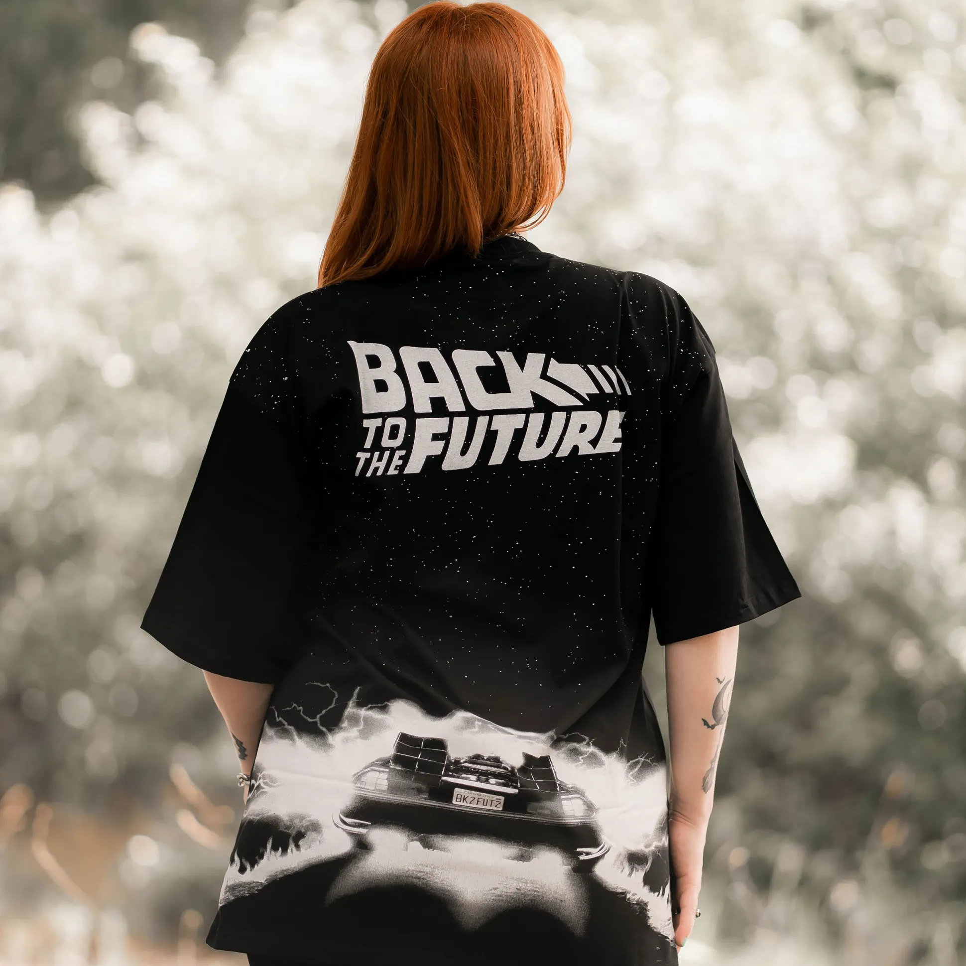 Terug naar de Toekomst - DeLorean Oversize T-Shirt zwart