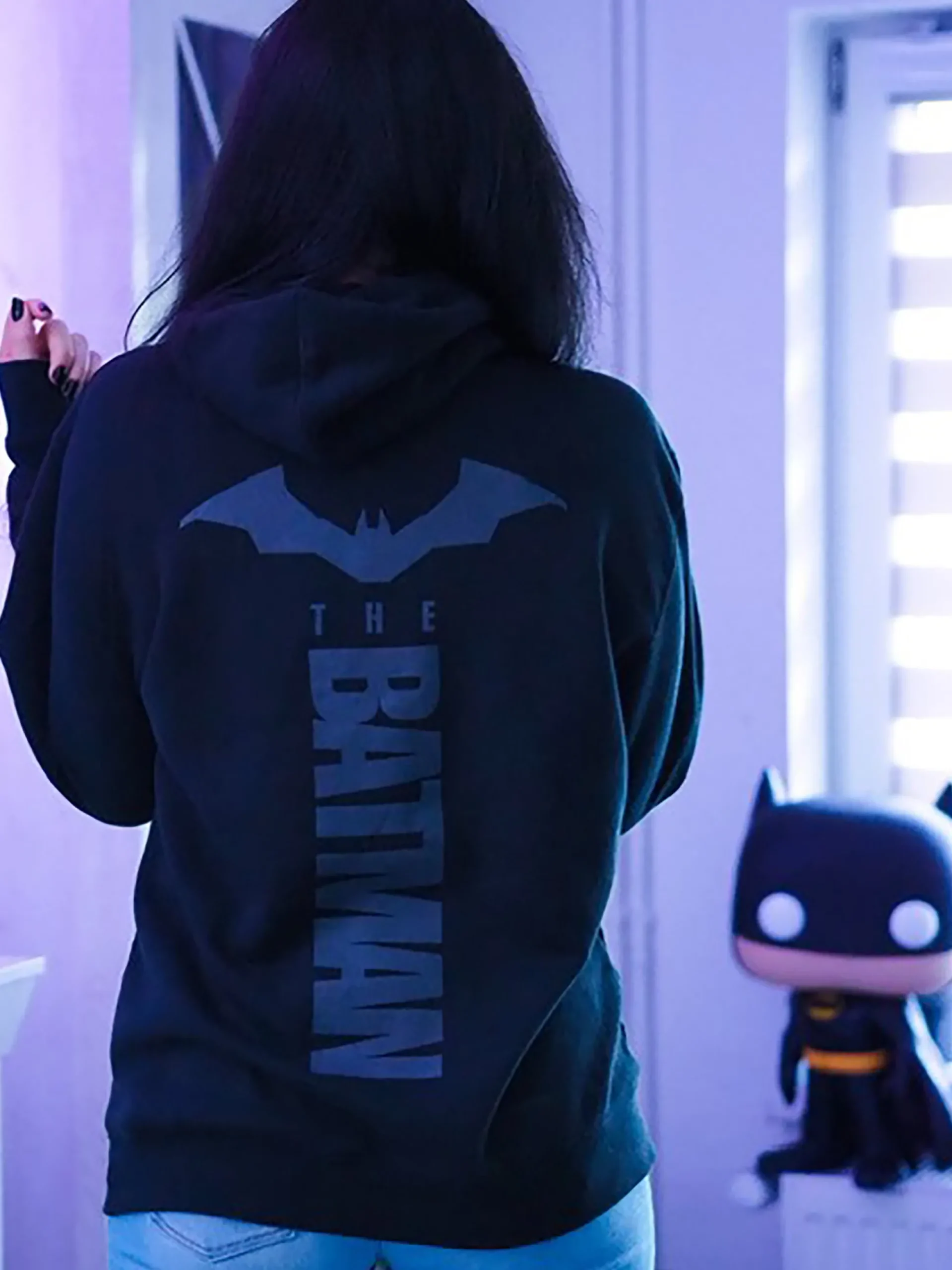 The Batman Logo Hoodie Zwart