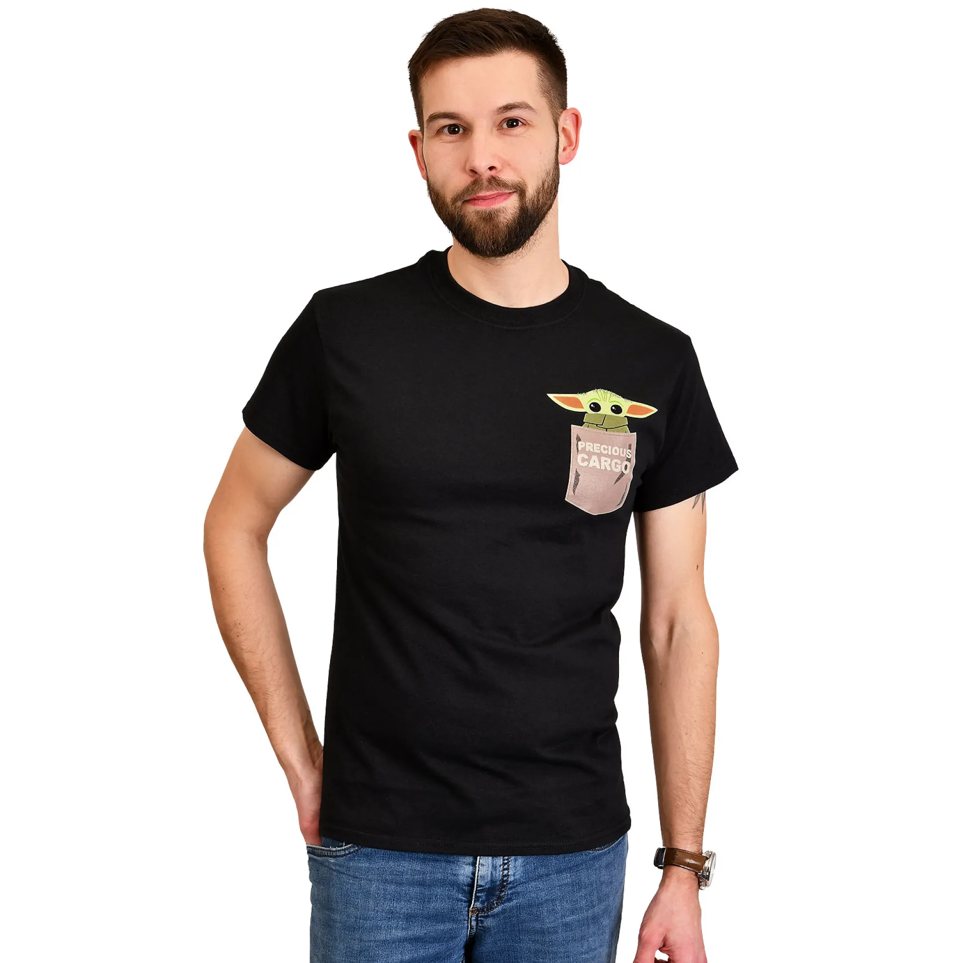 The Child Precious Cargo T-Shirt Zwart - Star Wars The Mandalorian