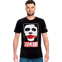 The Dark Knight - Joker Poster T-Shirt Zwart