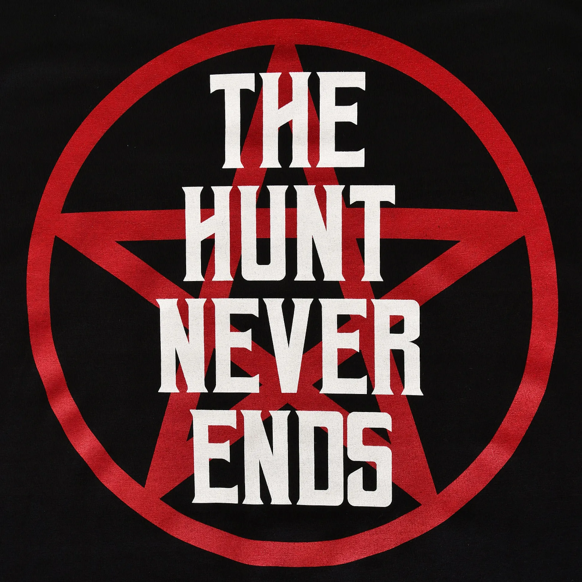 The Hunt Never Ends T-shirt voor Supernatural Fans zwart