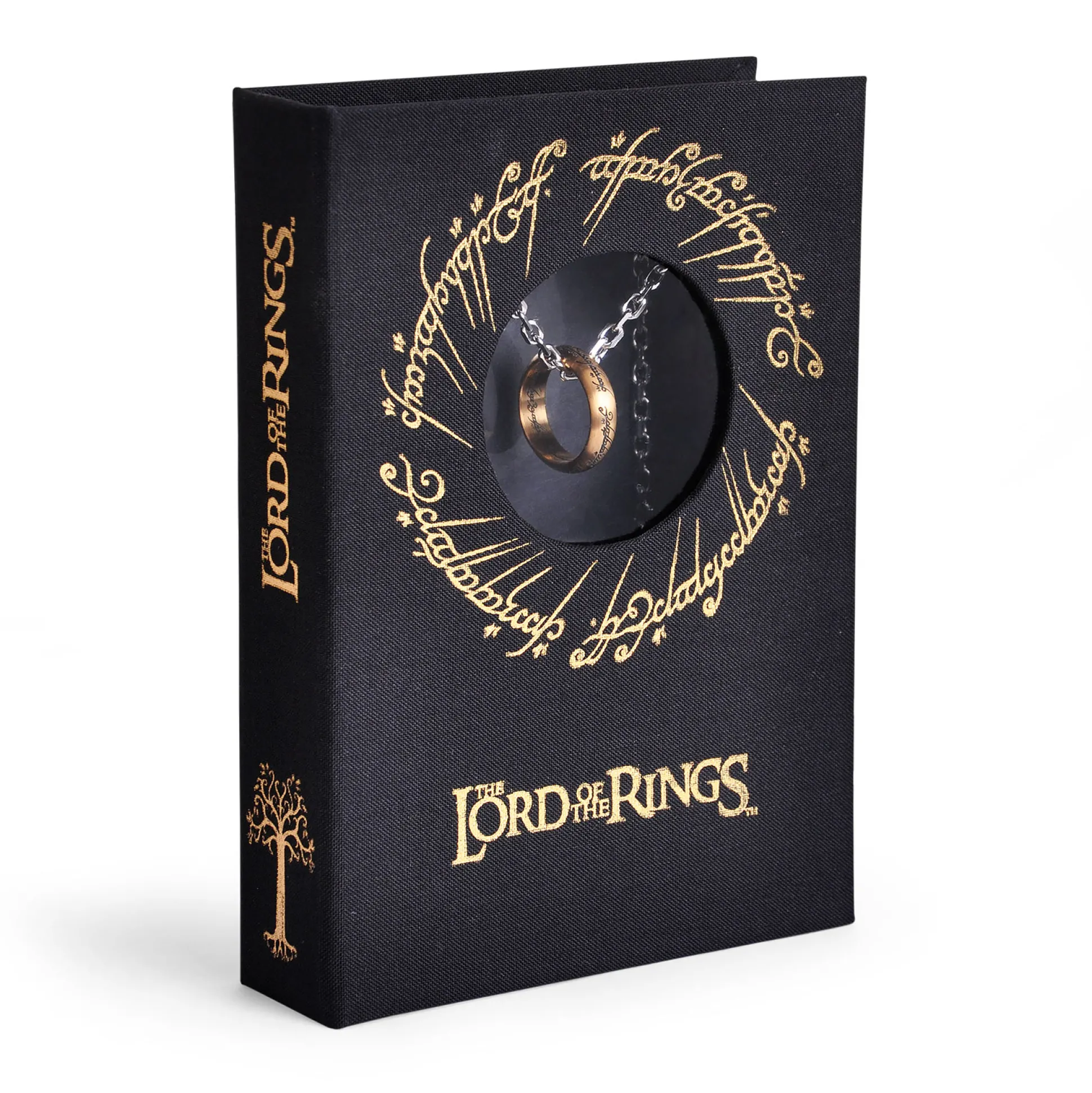 The Lord of the Rings - De Ene Ring aan een roestvrijstalen ketting