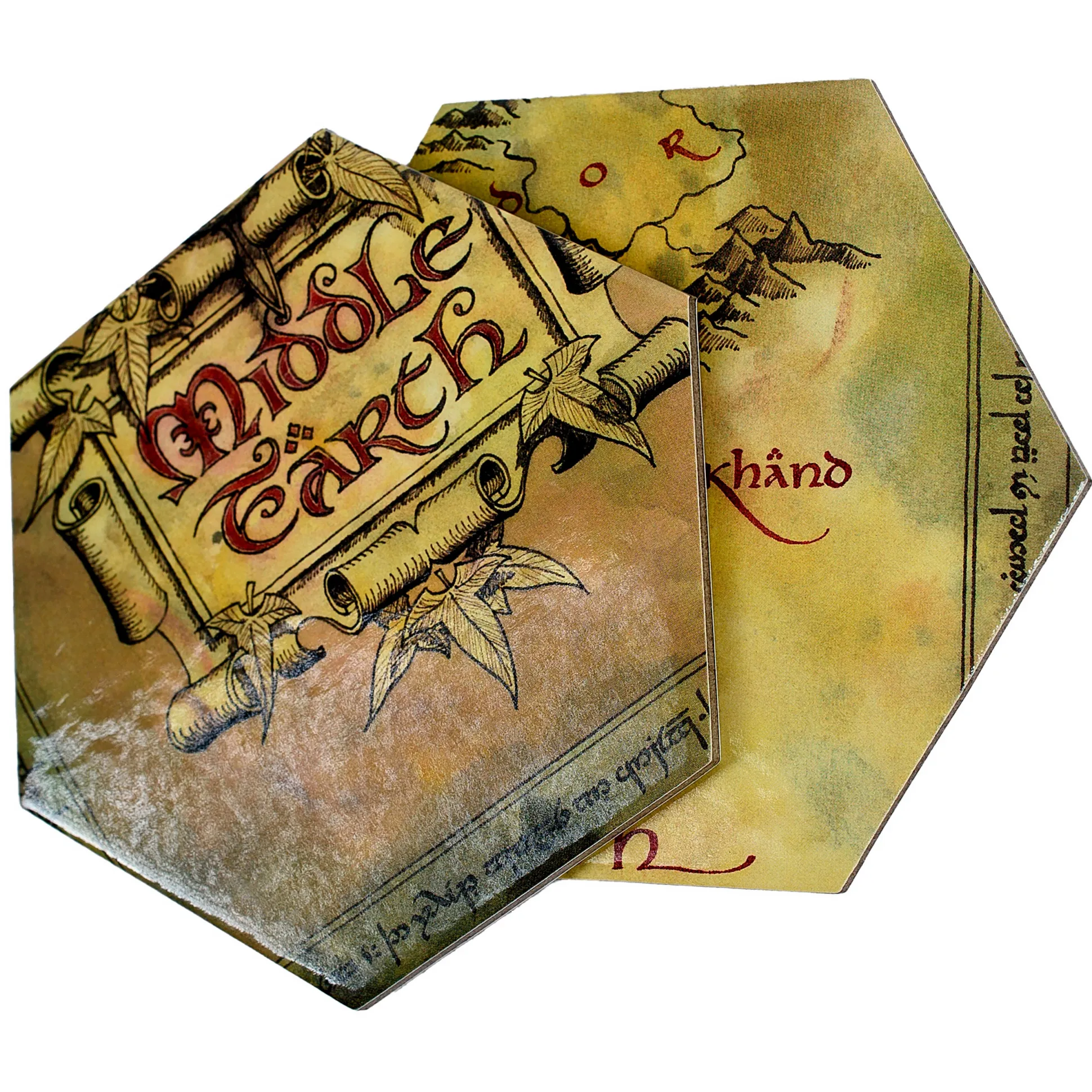 The Lord of the Rings - Midden-aarde Kaart Onderzetters set van 12