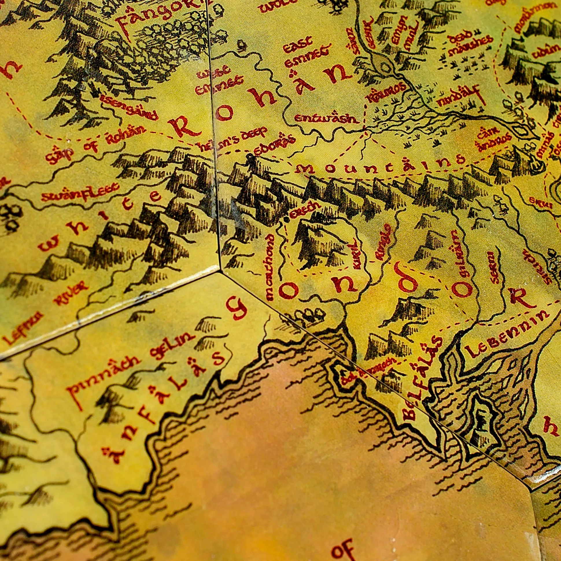 The Lord of the Rings - Midden-aarde Kaart Onderzetters set van 12