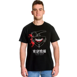 Tokyo Ghoul - Bloed Gevulde Masker T-Shirt Zwart