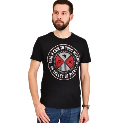 Toss a Coin T-Shirt voor Witcher Fans Zwart